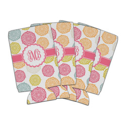 Doily Pattern Can Cooler (16 oz) - Set of 4 (Personalized)