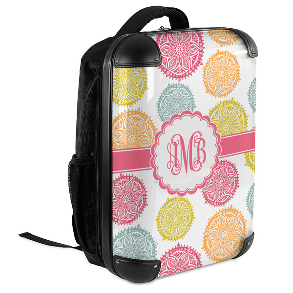 Doily Pattern 18" Hard Shell Backpacks - ANGLED VIEW