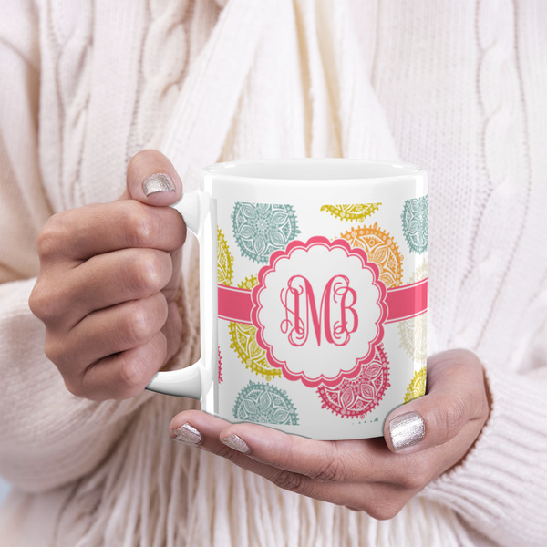 Doily Pattern 20oz Coffee Mug - LIFESTYLE