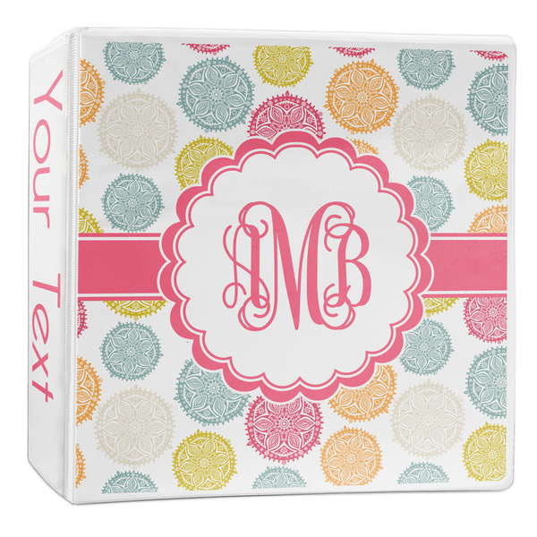 Custom Doily Pattern 3-Ring Binder - 2 inch (Personalized)