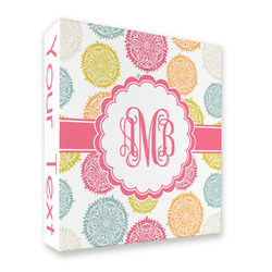 Doily Pattern 3 Ring Binder - Full Wrap - 2" (Personalized)