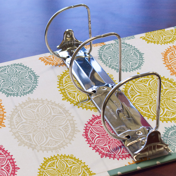 Doily Pattern 3 Ring Binders - Full Wrap - 3" - DETAIL