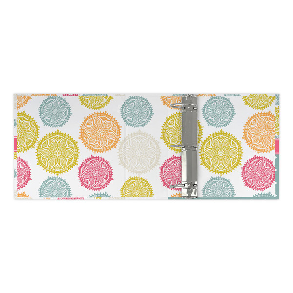 Doily Pattern 3 Ring Binders - Full Wrap - 3" - OPEN INSIDE