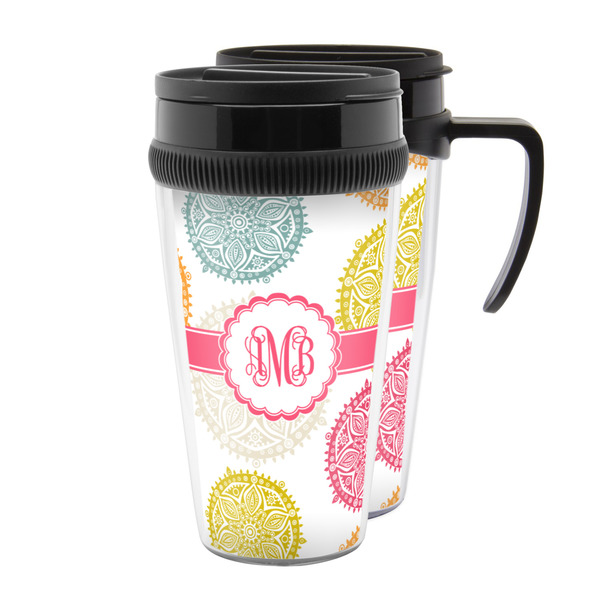 Custom Doily Pattern Acrylic Travel Mug (Personalized)
