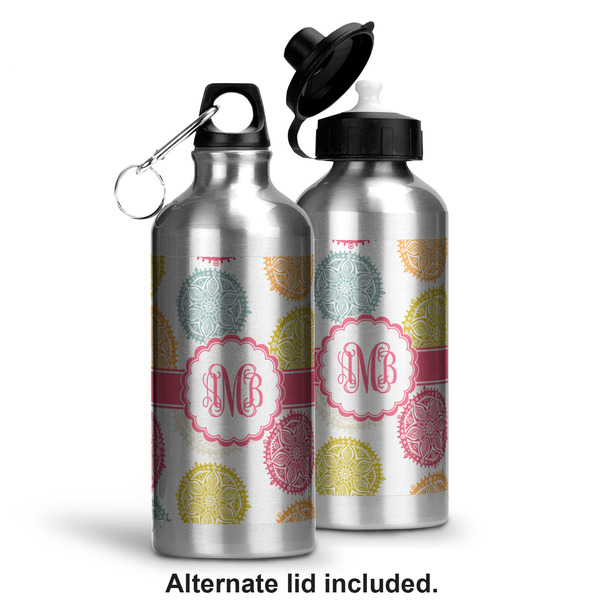 Doily Pattern Aluminum Water Bottle - Alternate lid options