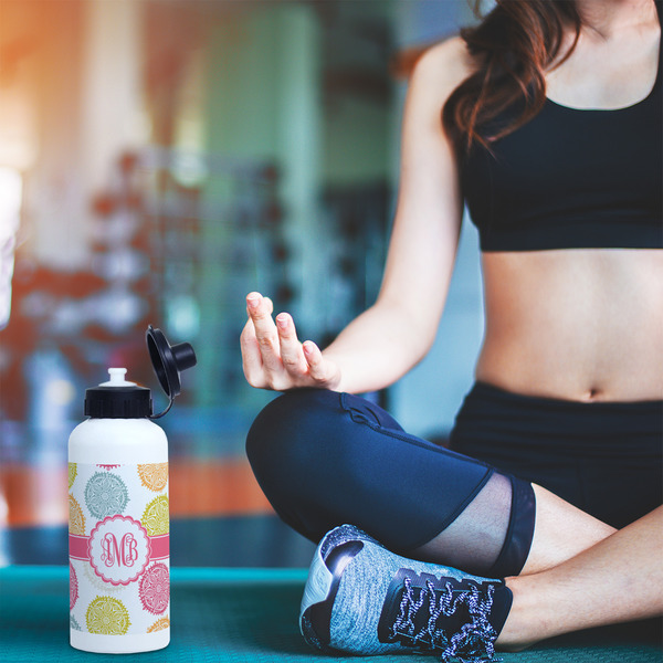 Doily Pattern Aluminum Water Bottle - White LIFESTYLE