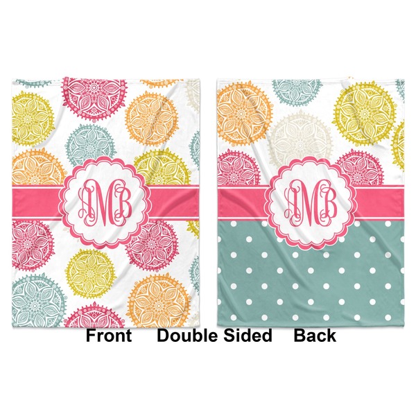 Doily Pattern Baby Blanket (Double Sided - Printed Front and Back)