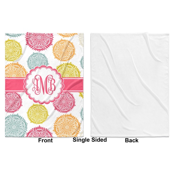 Doily Pattern Baby Blanket (Single Side - Printed Front, White Back)