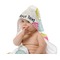 Doily Pattern Baby Hooded Towel on Child