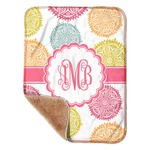 Doily Pattern Sherpa Baby Blanket - 30" x 40" w/ Monograms