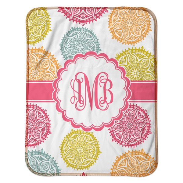 Doily Pattern Baby Sherpa Blanket - Flat