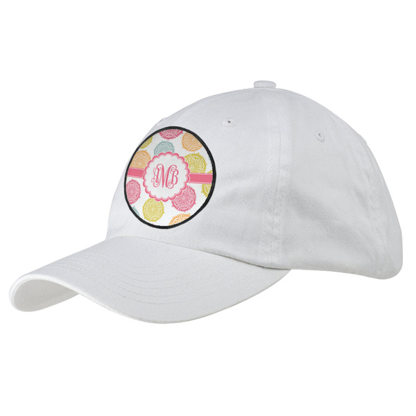 Custom Doily Pattern Baseball Cap - White (Personalized)