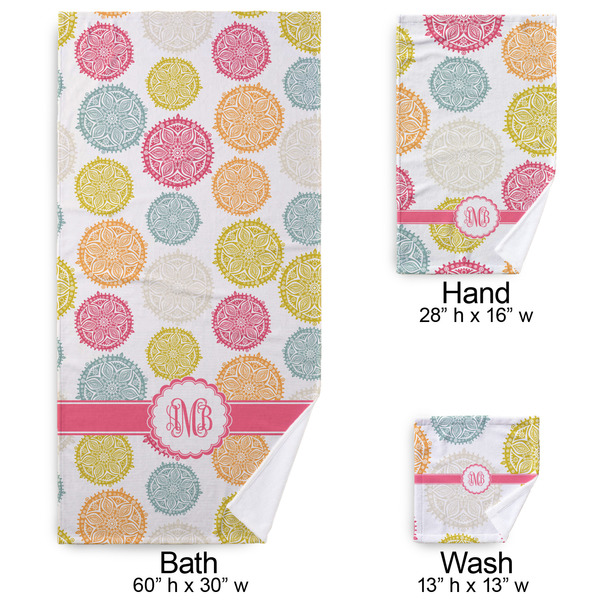 Doily Pattern Bath Towel Sets - 3-piece - Approval