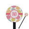Doily Pattern 5.5" Round Plastic Stir Sticks - Black - Single Sided (Personalized)
