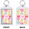 Doily Pattern Bling Keychain (Front + Back)