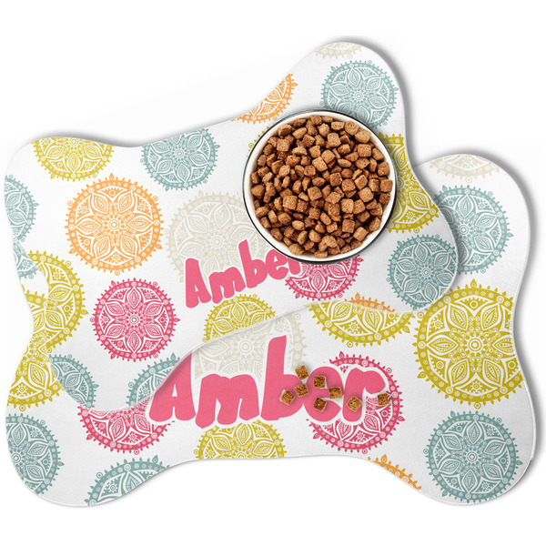 Doily Pattern Bone Shaped Dog Mats - MAIN