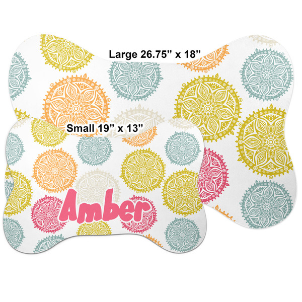 Doily Pattern Bone Shaped Mat Comparison