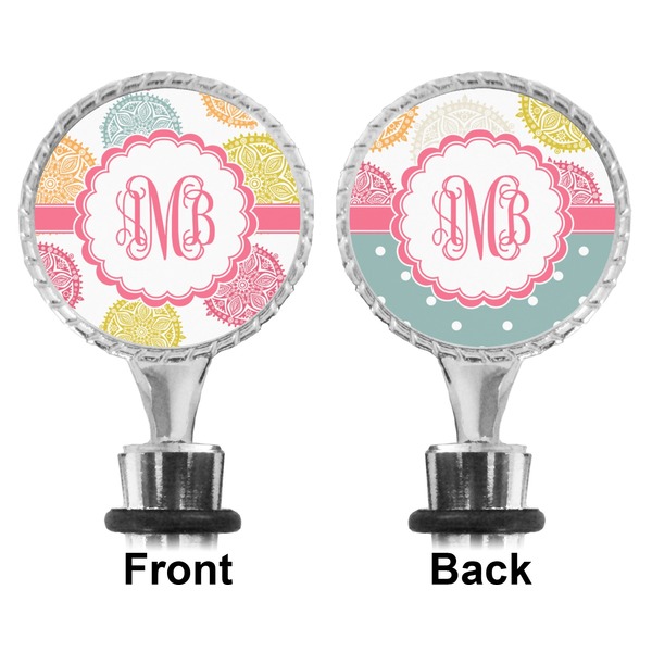 Doily Pattern Bottle Stopper - Front and Back