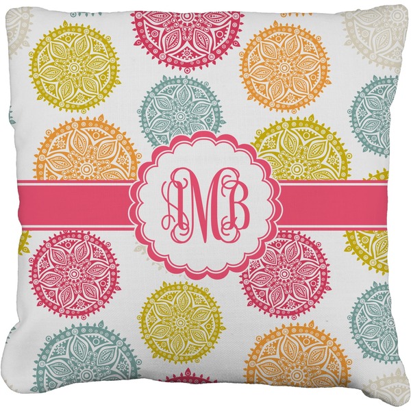 Custom Doily Pattern Faux-Linen Throw Pillow 20" (Personalized)