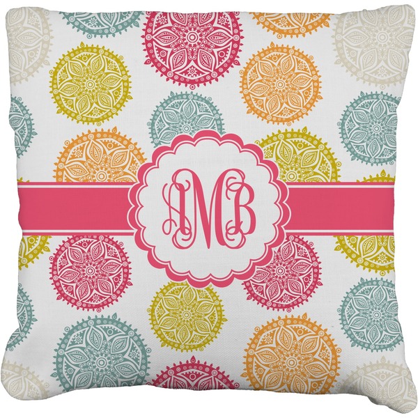 Custom Doily Pattern Faux-Linen Throw Pillow 26" (Personalized)