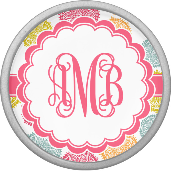 Doily Pattern Cabinet Knob - Nickel - Front