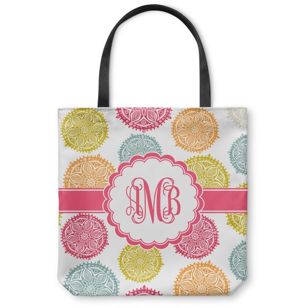 Custom Doily Pattern Canvas Tote Bag - Small - 13"x13" (Personalized)
