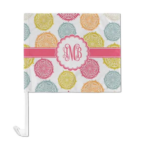 Doily Pattern Car Flag - Large - FRONT