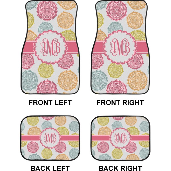 Doily Pattern Car Floor Mats Set (2F + 2B)