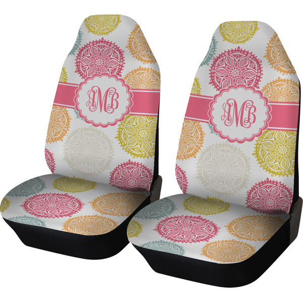 Custom Doily Pattern Car Seat Covers (Set of Two) (Personalized)
