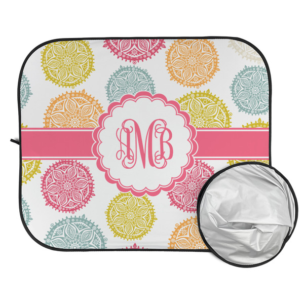 Doily Pattern Car Sun Shades - FOLDED & UNFOLDED