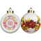 Doily Pattern Ceramic Christmas Ornament - Poinsettias (APPROVAL)
