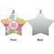 Doily Pattern Ceramic Flat Ornament - Star Front & Back (APPROVAL)