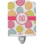 Doily Pattern Ceramic Night Light (Personalized)