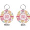 Doily Pattern Circle Keychain (Front + Back)