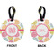 Doily Pattern Circle Luggage Tag (Front + Back)