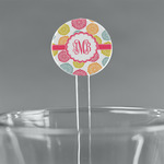 Doily Pattern 5.5" Round Plastic Stir Sticks - Clear (Personalized)
