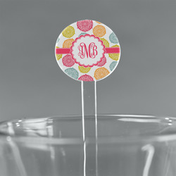 Doily Pattern 5.5" Round Plastic Stir Sticks - Clear (Personalized)