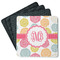 Doily Pattern Square Rubber Backed Coasters - Set of 4 (Personalized)
