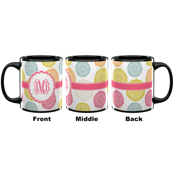 Doily Pattern Coffee Mug - 11 oz - Black APPROVAL