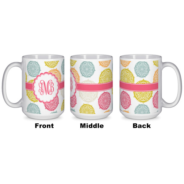 Doily Pattern Coffee Mug - 15 oz - White APPROVAL