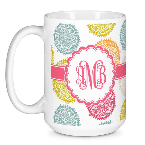 Doily Pattern Coffee Mug - 15 oz - White