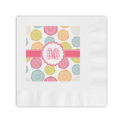 Doily Pattern Coined Cocktail Napkins (Personalized)