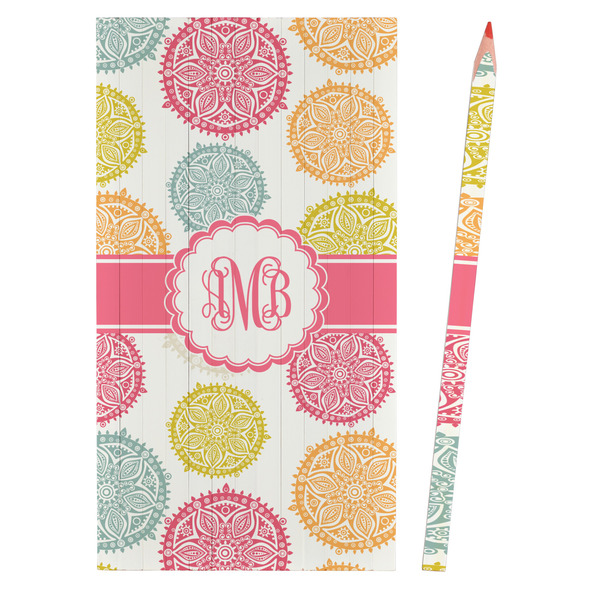 Doily Pattern Colored Pencils - Front View