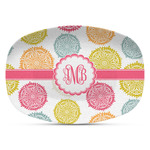 Doily Pattern Plastic Platter - Microwave & Oven Safe Composite Polymer (Personalized)