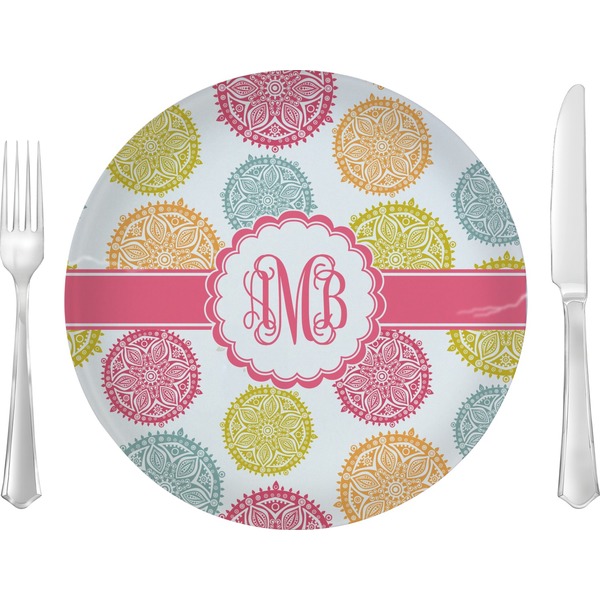 Custom Doily Pattern 10" Glass Lunch / Dinner Plates - Single or Set (Personalized)