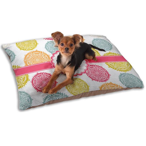 Custom Doily Pattern Dog Bed - Small w/ Monogram
