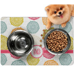 Doily Pattern Dog Food Mat - Small w/ Monogram