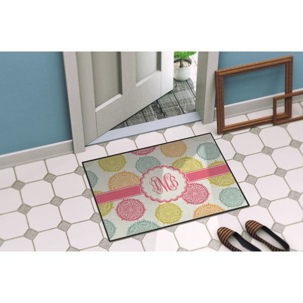 Doily Pattern Door Mat Lifestyle
