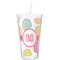 Doily Pattern Double Wall Tumbler with Straw (Personalized)