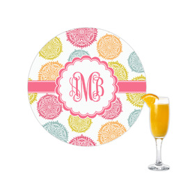 Doily Pattern Printed Drink Topper - 2.15" (Personalized)